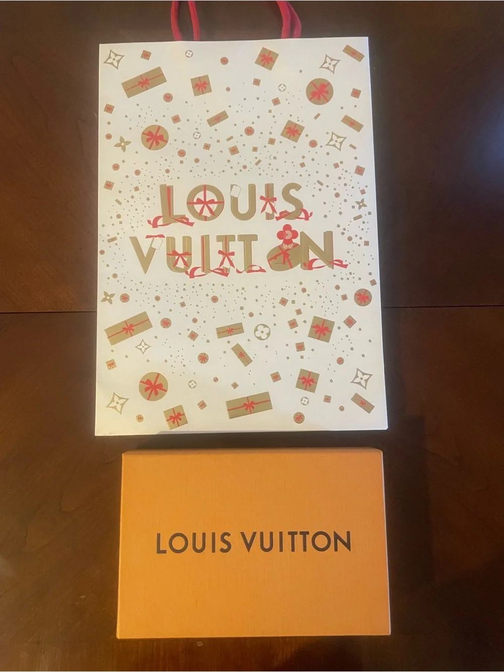 Louis Vuitton Holiday Shopping Bag Box Dust Bag Luxury Gift Set